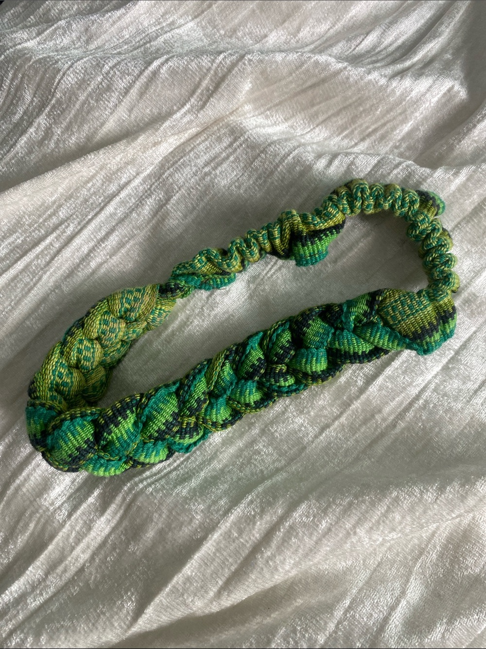 Green Braided Knit Headband